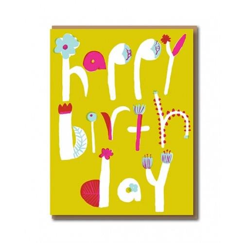 Grußkarte - Egg Press - Happy Birthday - Karte mit Umschlag